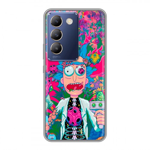 Дизайнерский силиконовый чехол для Vivo V30 Lite Рик и Морти Rick Morty