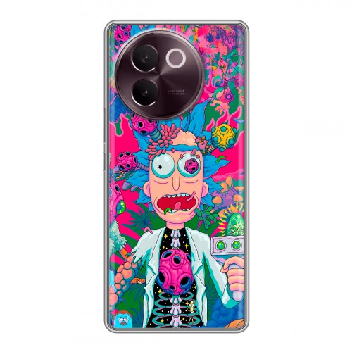 Дизайнерский силиконовый чехол для Vivo V30e Рик и Морти Rick Morty