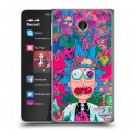 Дизайнерский пластиковый чехол для Nokia X Рик и Морти Rick Morty