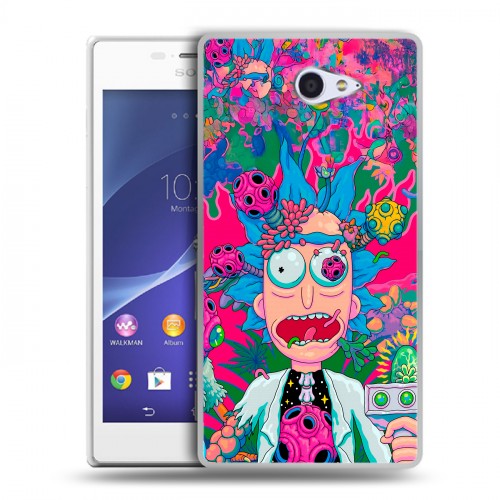 Дизайнерский пластиковый чехол для Sony Xperia M2 dual Рик и Морти Rick Morty