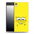 Дизайнерский пластиковый чехол для Sony Xperia E5 спанчбоб спанч боб