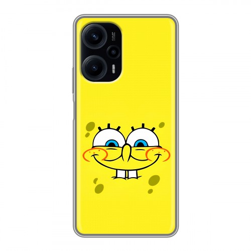 Дизайнерский силиконовый чехол для XIaomi Poco F5 спанчбоб спанч боб