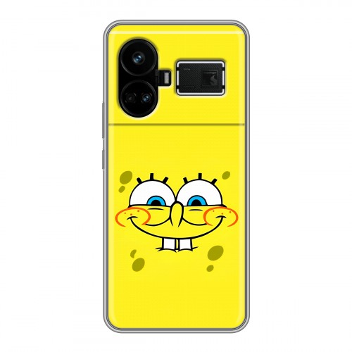 Дизайнерский силиконовый чехол для Realme GT5 спанчбоб спанч боб