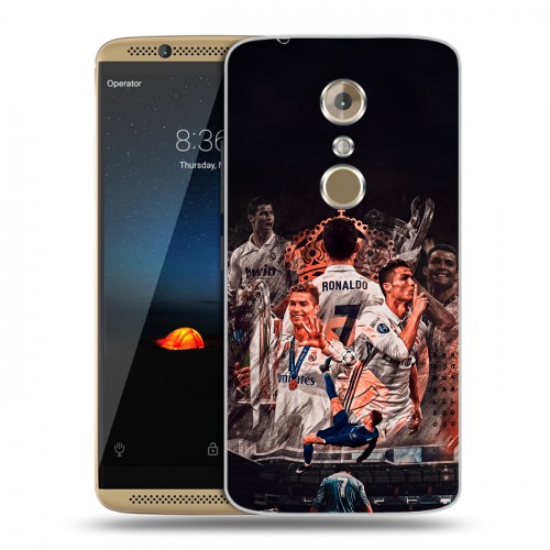 Дизайнерский пластиковый чехол для ZTE Axon 7 Реал Роналдо Real Ronaldo