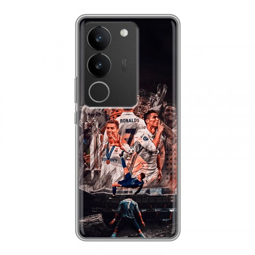 Дизайнерский силиконовый с усиленными углами чехол для Vivo V29 Реал Роналдо Real Ronaldo