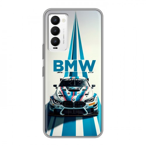Дизайнерский силиконовый с усиленными углами чехол для Tecno Camon 18 БМВ BMW