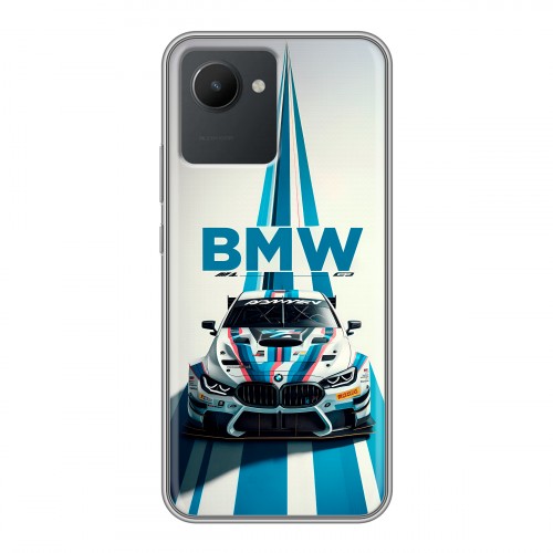Дизайнерский силиконовый с усиленными углами чехол для Realme C30 БМВ BMW