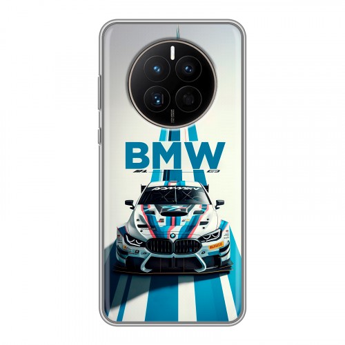 Дизайнерский силиконовый с усиленными углами чехол для Huawei Mate 50 БМВ BMW