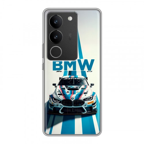 Дизайнерский силиконовый с усиленными углами чехол для Vivo V29 БМВ BMW