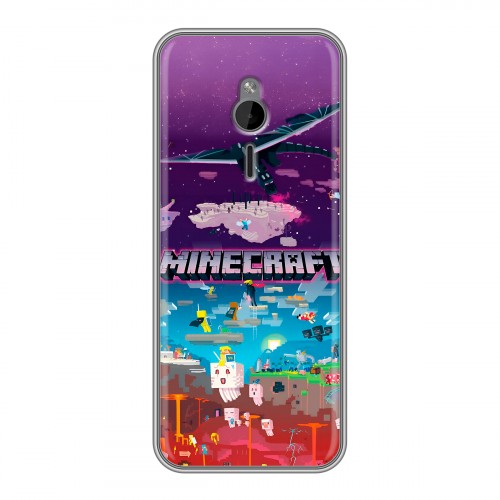 Дизайнерский силиконовый чехол для Nokia 230 Майнкрафт Minecraft