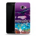 Дизайнерский пластиковый чехол для Samsung Galaxy C5 Майнкрафт Minecraft
