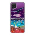 Дизайнерский силиконовый с усиленными углами чехол для Samsung Galaxy A12 Майнкрафт Minecraft