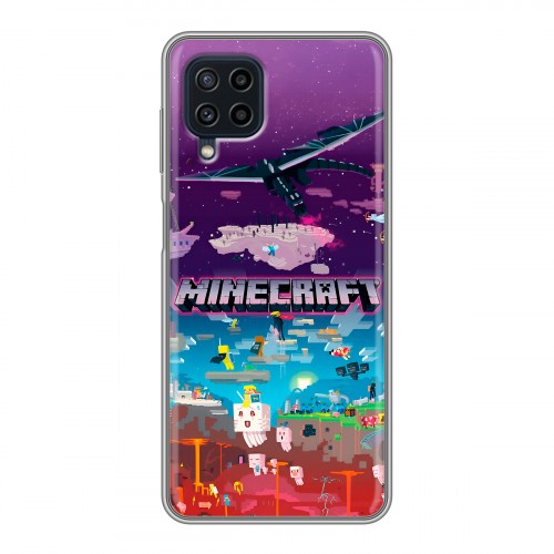 Дизайнерский силиконовый чехол для Samsung Galaxy A22 Майнкрафт Minecraft