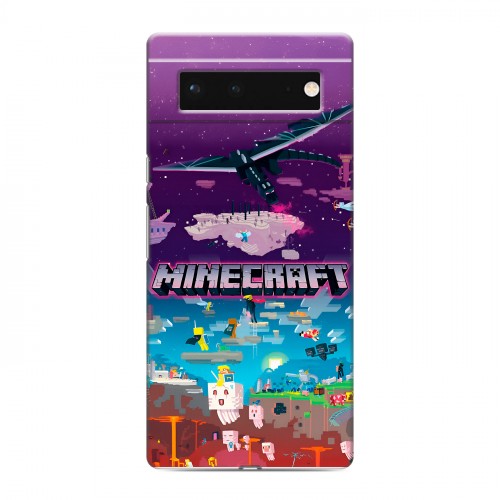 Дизайнерский силиконовый чехол для Google Pixel 6 Майнкрафт Minecraft