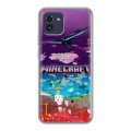 Дизайнерский силиконовый чехол для Samsung Galaxy A03 Майнкрафт Minecraft