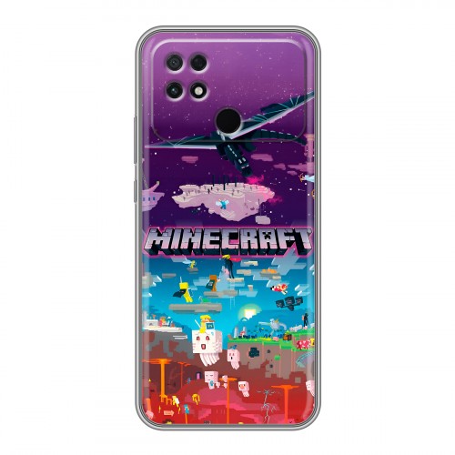 Дизайнерский силиконовый чехол для Xiaomi Poco C40 Майнкрафт Minecraft