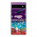 Дизайнерский силиконовый чехол для Google Pixel 6a Майнкрафт Minecraft