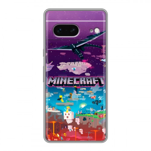 Дизайнерский силиконовый чехол для Google Pixel 7 Майнкрафт Minecraft