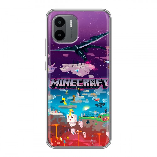 Дизайнерский силиконовый чехол для Xiaomi Redmi A2 Майнкрафт Minecraft