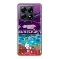 Дизайнерский силиконовый чехол для Xiaomi 14T Pro Майнкрафт Minecraft