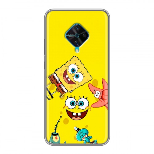 Дизайнерский силиконовый чехол для Vivo V17 Спанч боб Спанчбоб
