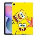 Дизайнерский силиконовый чехол для Samsung Galaxy Tab S6 Lite Спанч боб Спанчбоб