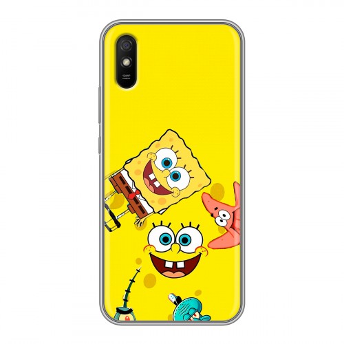Дизайнерский силиконовый чехол для Xiaomi RedMi 9A Спанч боб Спанчбоб