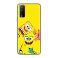 Дизайнерский силиконовый чехол для Vivo Y20 Спанч боб Спанчбоб