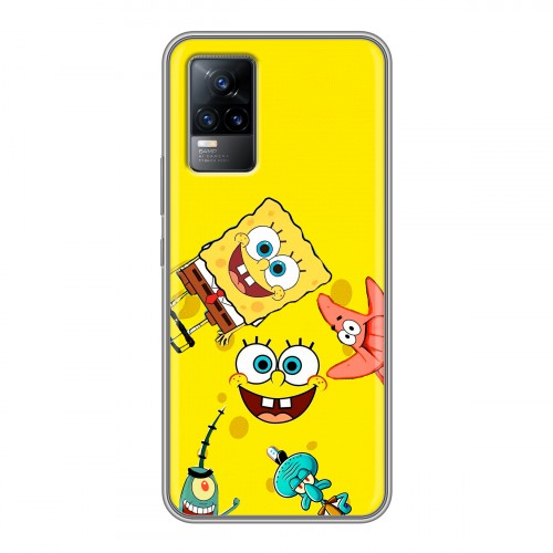 Дизайнерский силиконовый чехол для Vivo V21e Спанч боб Спанчбоб