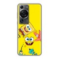 Дизайнерский силиконовый чехол для Huawei P60 Спанч боб Спанчбоб