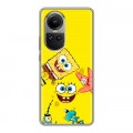 Дизайнерский силиконовый чехол для OPPO Reno10 Спанч боб Спанчбоб