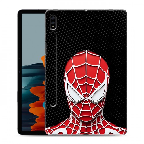 Дизайнерский силиконовый чехол для Samsung Galaxy Tab S7 человек паук spiderman