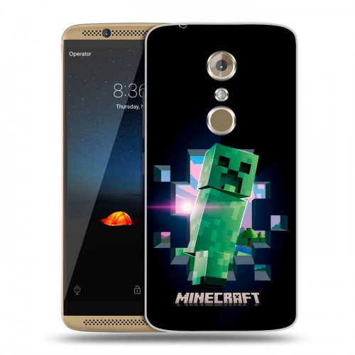 Дизайнерский пластиковый чехол для ZTE Axon 7 Майнкрафт Minecraft