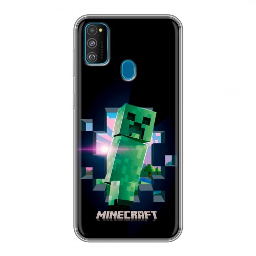 Дизайнерский силиконовый чехол для Samsung Galaxy M30s Майнкрафт Minecraft