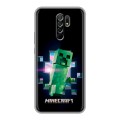 Дизайнерский силиконовый чехол для Xiaomi RedMi 9 Майнкрафт Minecraft