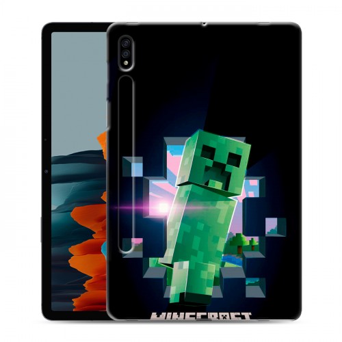 Дизайнерский силиконовый чехол для Samsung Galaxy Tab S7 Майнкрафт Minecraft