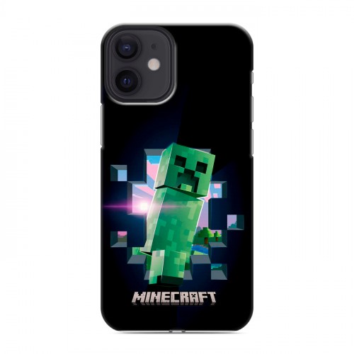Дизайнерский силиконовый с усиленными углами чехол для Iphone 12 Mini Майнкрафт Minecraft