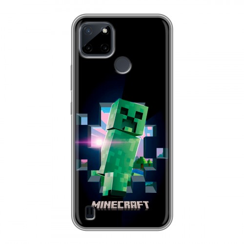 Дизайнерский силиконовый чехол для Realme C21Y Майнкрафт Minecraft