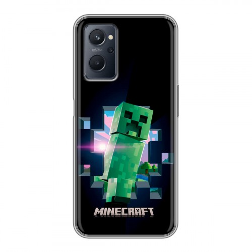 Дизайнерский силиконовый чехол для Realme 9i Майнкрафт Minecraft