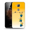 Дизайнерский пластиковый чехол для Huawei G8 Миньоны