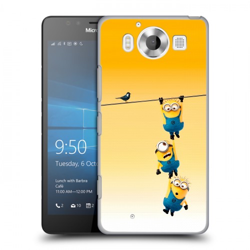 Дизайнерский пластиковый чехол для Microsoft Lumia 950 Миньоны