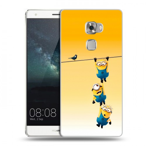 Дизайнерский пластиковый чехол для Huawei Mate S Миньоны