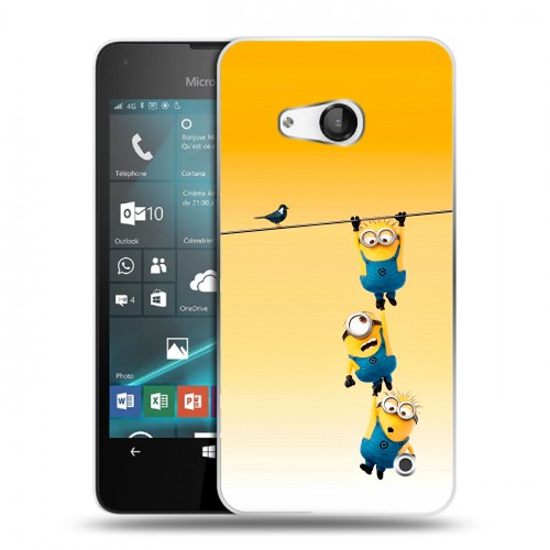 Дизайнерский пластиковый чехол для Microsoft Lumia 550 Миньоны