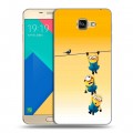 Дизайнерский силиконовый чехол для Samsung Galaxy A9 Миньоны