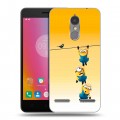 Дизайнерский пластиковый чехол для Lenovo K6 Миньоны