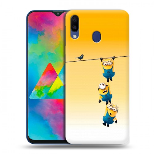 Дизайнерский пластиковый чехол для Samsung Galaxy M20 Миньоны