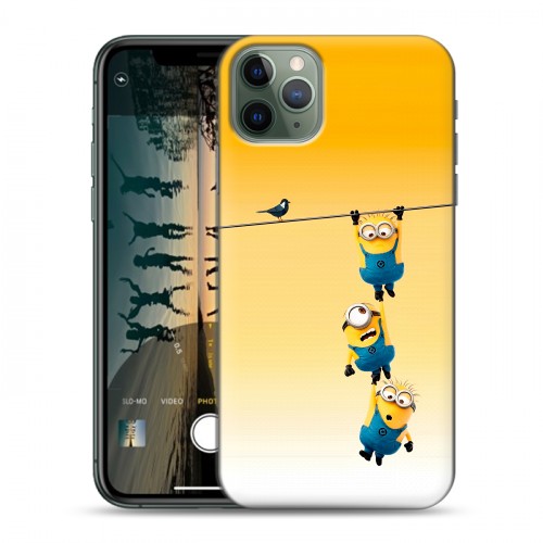 Дизайнерский силиконовый чехол для Iphone 11 Pro Миньоны