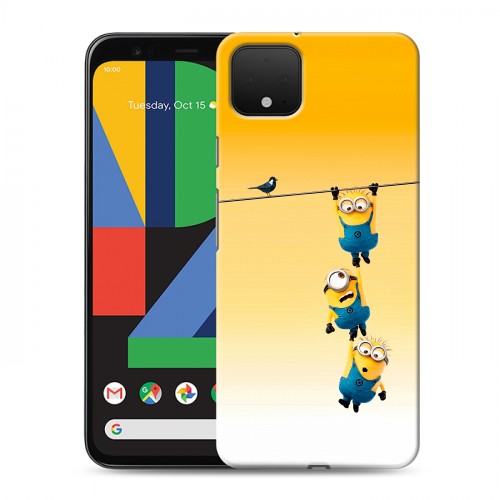 Дизайнерский пластиковый чехол для Google Pixel 4 Миньоны