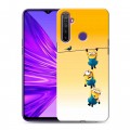 Дизайнерский силиконовый чехол для Realme 5 Миньоны