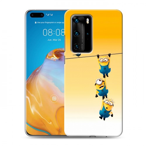 Дизайнерский пластиковый чехол для Huawei P40 Pro Миньоны